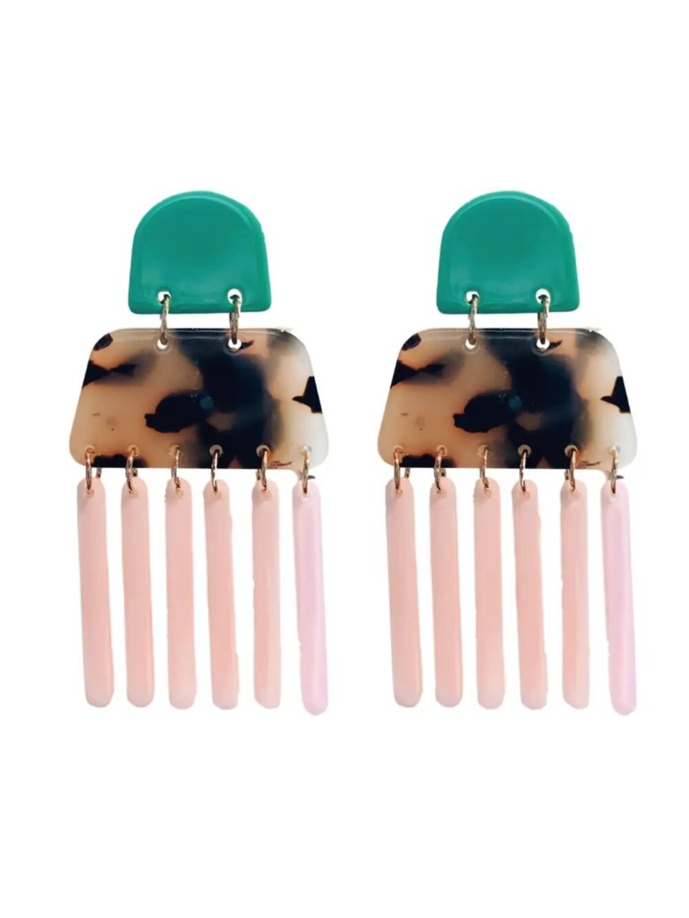 NWT St. Armands Designs of Sarasota Geo Vice Drop Earrings